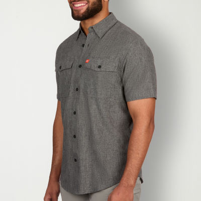 American Outdoorsman Mens Short Sleeve Button-Down Shirt