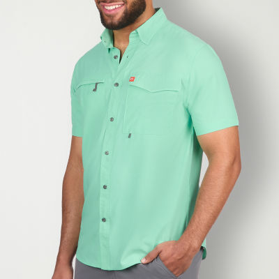 American Outdoorsman Mens Short Sleeve Button-Down Shirt