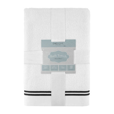 Chic Home Stripe Hem 3-pc. Bath Towel Set