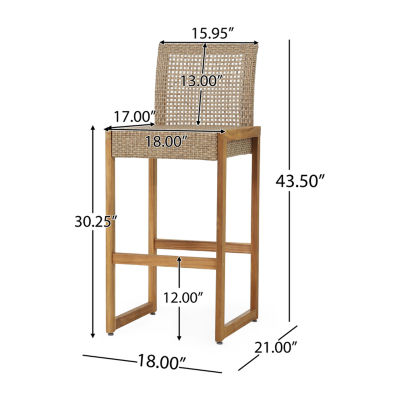 Elon 2-pc. Patio Bar Stool