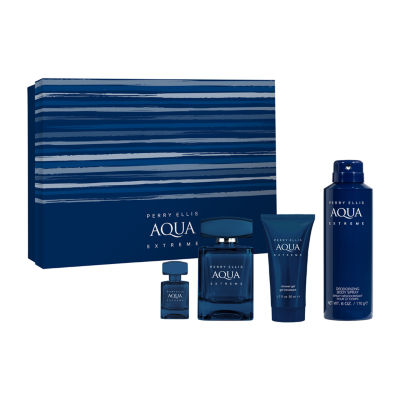 Perry Ellis Aqua Extreme Eau De Toilette 4-Pc Gift Set ($114 Value)