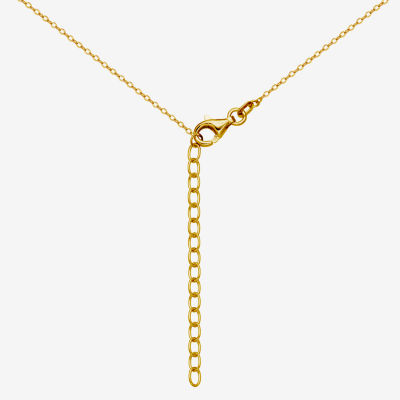 Monkey Womens Genuine Green Jade 18K Gold Over Silver Pendant Necklaces