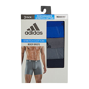 adidas Sport Performance Mesh Boxer Brief Underwear 3-Pack (Black