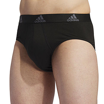 adidas Stretch Cotton 3 Pack Briefs, Color: Black - JCPenney