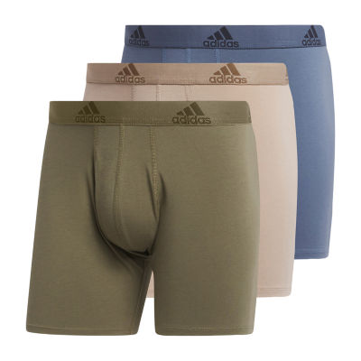 adidas Stretch Cotton Mens 3 Pack Boxer Briefs