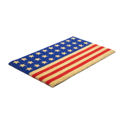 Northlight Stars And Stripes Coir Outdoor Star Indoor Rectangular Doormats