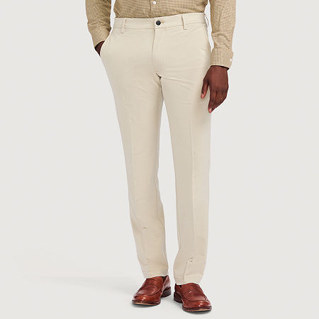 IZOD Traveler Mens Straight Fit Flat Front Pant, 40 30, Beige