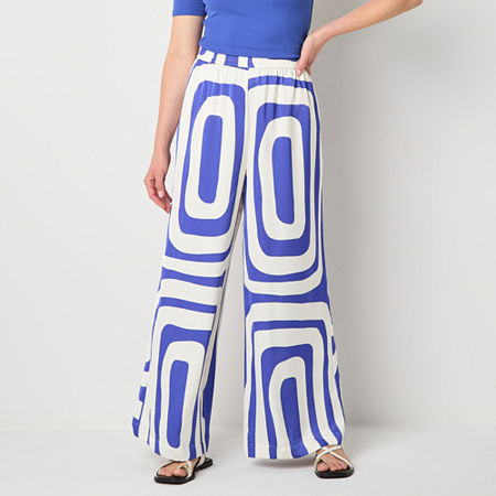Worthington Womens Straight Pull-On Pants, Petite X-small, Blue