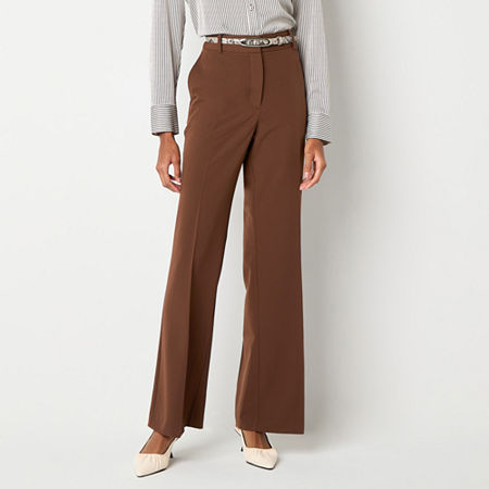 Worthington Womens High-Rise Modern Trouser, 12, Brown