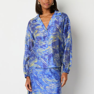 Worthington Womens Long Sleeve Blouse