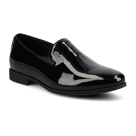 Vance Co Giovanni Mens Almond Closed Toe Loafers, 9 Medium, Black