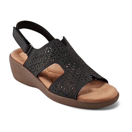 Easy Spirit Womens Kali Strap Sandals, 7 Medium, Black