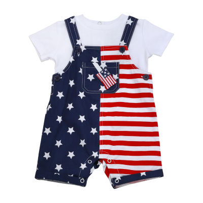 Baby Starters Americana Baby Boys 2-pc. Shortall Set