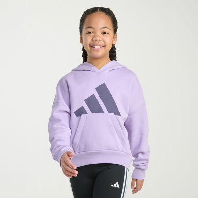adidas Big Kid Girls Long Sleeve Fleece Active Hoodie
