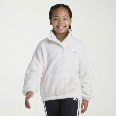 adidas Sherpa Big Kid Girls Mock Neck Long Sleeve Active Quarter