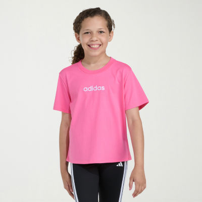adidas Big Kid Girls Crew Neck Short Sleeve Regular Fit Graphic T-Shirt