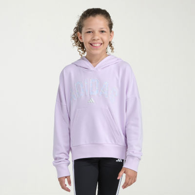 adidas Big Kid Girls Hooded Long Sleeve Loose Fit Graphic T-Shirt