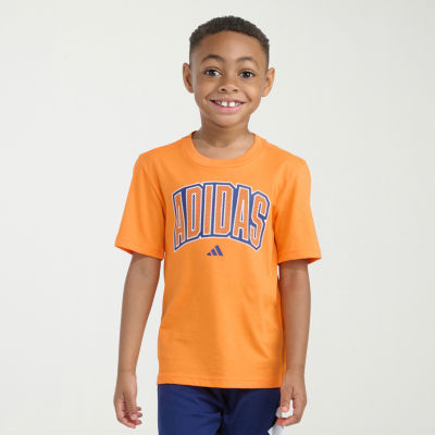 adidas Little Boys Crew Neck Short Sleeve Regular Fit Graphic T-Shirt
