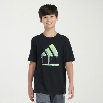 adidas Little Boys Crew Neck Short Sleeve Regular Fit Graphic T-Shirt