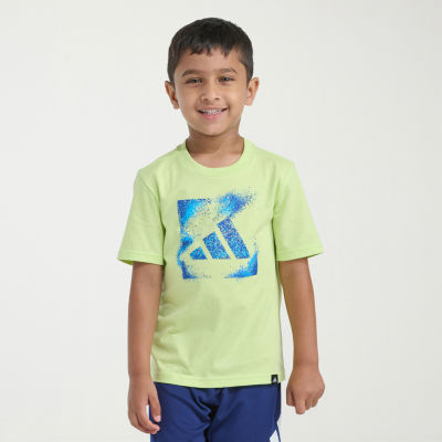 adidas Little Boys Crew Neck Short Sleeve Regular Fit Graphic T-Shirt