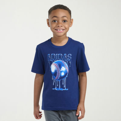 adidas Little Boys Crew Neck Short Sleeve Regular Fit Graphic T-Shirt