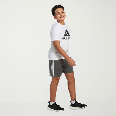 adidas Big Kid Boys Adjustable Waist Mid Rise Knit Pull-On Short
