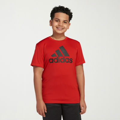 adidas Big Kid Boys Crew Neck Short Sleeve Regular Fit Graphic T-Shirt
