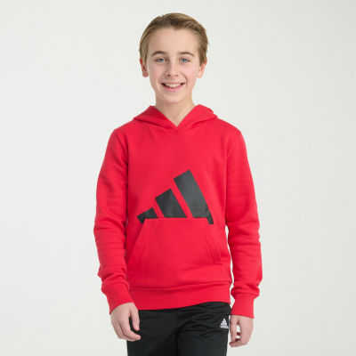 adidas Big Kid Boys Long Sleeve Fleece Active Hoodie