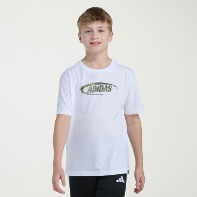 adidas Big Kid Boys Crew Neck Short Sleeve Regular Fit Graphic T-Shirt