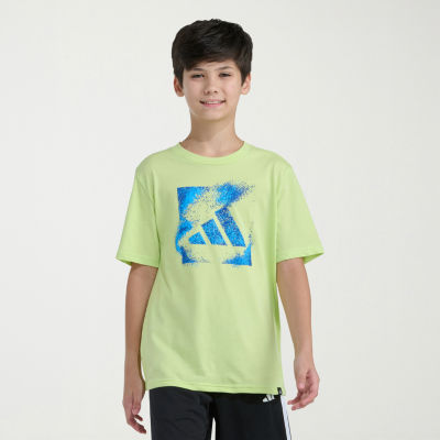 adidas Big Kid Boys Crew Neck Short Sleeve Regular Fit Graphic T-Shirt