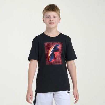 adidas Big Kid Boys Crew Neck Short Sleeve Regular Fit Graphic T-Shirt