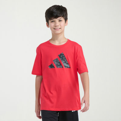 adidas Big Kid Boys Crew Neck Short Sleeve Regular Fit Graphic T-Shirt
