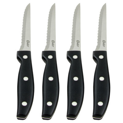 Oster Slice Craft 4-pc. Stainless Steel Cutlery Set, Color: Black - JCPenney