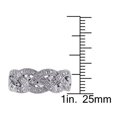 1/8 CT. T.W. Natural White Diamond Sterling Silver Band