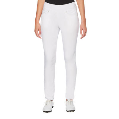 PGA TOUR Womens Mid Rise Skinny PullOn Pants, Color Bright White
