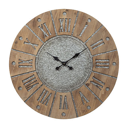 Signature Design By Ashley Payson Wall Clock, One Size, Gray