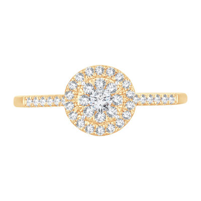 Womens / CT. T.W. Natural White Diamond 10K Gold Round Engagement Ring