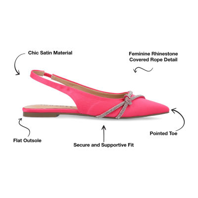 Journee Collection Rebbel Womens Pointed Closed Toe Ballet Flats