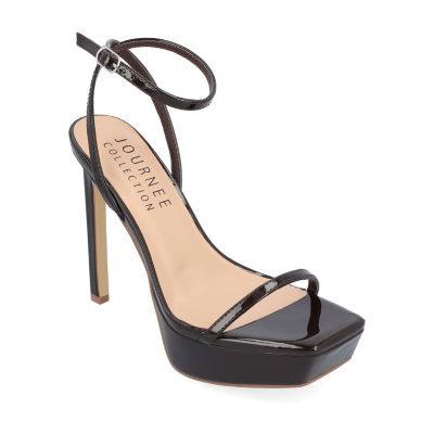 Journee Collection Telilah Womens Square Open Toe Wedge Heel Pumps