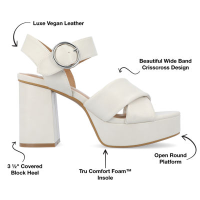 Journee Collection Womens Akeely Heeled Sandals - JCPenney