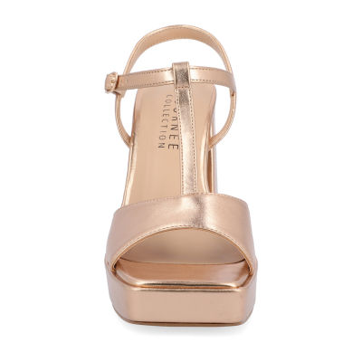 Journee Collection Womens Parson Heeled Sandals