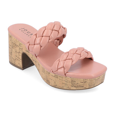 Journee Collection Womens Kyaa Heeled Sandals, 10 Medium, Pink