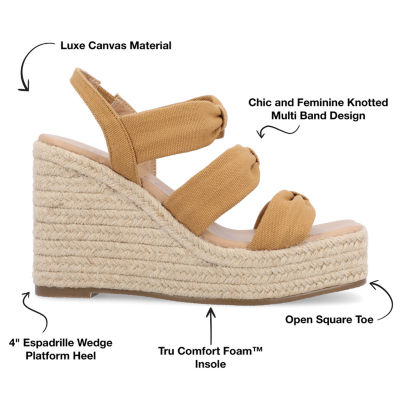 Journee Collection Womens Santorynn Wedge Sandals