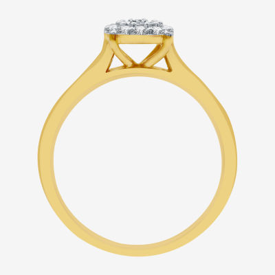 I Said Yes (H-I / I1) Womens 3/8 CT. T.W. Lab Grown White Diamond 14K Gold Over Silver Sterling Silver Round Halo Bridal Set