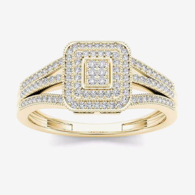 1/6 CT.T.W. Natural Diamond 10K Yellow Gold Engagement Ring