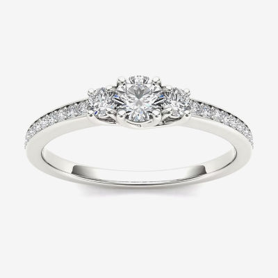 CT.T.W. Natural Diamond 14K Gold 3-Stone Engagement Ring