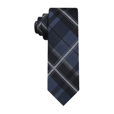 Van Heusen Extra Long Tie, Color: Black Plaid - JCPenney