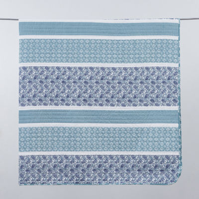 Linery Stripe Paisley Reversible Quilt Set