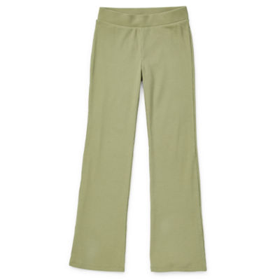 Thereabouts Little & Big Girls Flare Pull-On Pants, Color: Oil Green ...