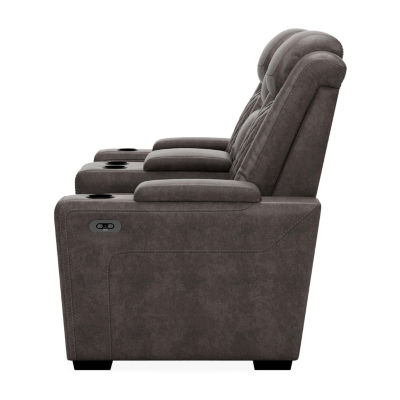 Signature Design By Ashley® HyllMont Dual Power Reclining Loveseat with Console